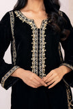 DA-1578 BLACK EMBROIDERED KURTA