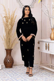 DA-1580 BLACK EMBROIDERED KURTA