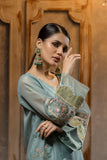 DA-1668 SKY BLUE EMBROIDERED KURTA