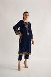 DA-1724 NAVY BLUE EMBROIDERED KURTA