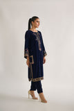 DA-1724 NAVY BLUE EMBROIDERED KURTA