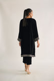 DA-1726 BLACK EMBROIDERED KURTA