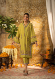 DC-2061 GREEN 2PCS  EMBROIDERED KURTA WITH TROUSER