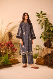 DC-2121 GREY KARANDI 2PCS EMBROIDERED KURTA WITH TROUSER