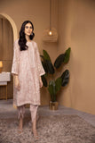 DA-2121 PEACH 2PCS  EMBROIDERED KURTA WITH TROUSER
