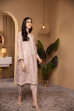DA-2121 PEACH 2PCS  EMBROIDERED KURTA WITH TROUSER