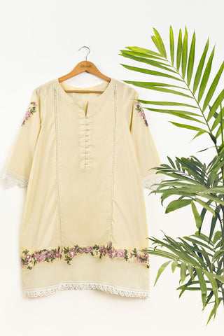 DC-0356 YELLOW EMBROIDERED KURTA