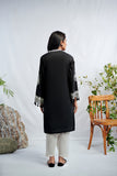 DC-0368 BLACK EMBROIDERED KURTA