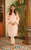 DC-0415 PINK 2PCS  EMBROIDERED KURTA WITH TROUSER