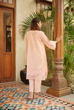 DC-0415 PINK 2PCS  EMBROIDERED KURTA WITH TROUSER