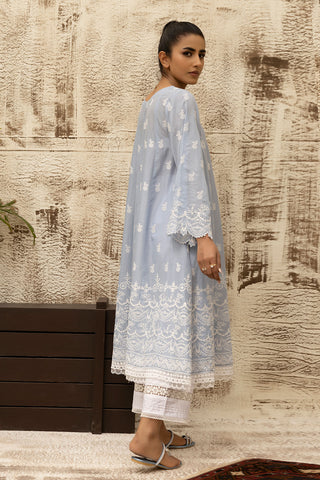 DC-0468 SKY BLUE DYED EMBROIDERED KURTA