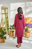 DC-2007 PLUM 2PCS  EMBROIDERED KURTA WITH TROUSER