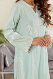 DC-2016 L-GREEN 2PCS EMBROIDERED KURTA WITH TROUSER