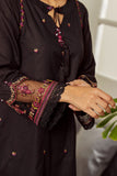 DC-2019 BLACK 2PCS EMBROIDERED KURTA WITH TROUSER