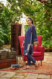 DC-2022 BLUE 2PCS EMBROIDERED KURTA WITH TROUSER