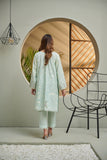 DC-2035 LIGHT GREEN 2PCS  EMBROIDERED KURTA WITH TROUSER