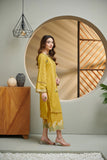 DC-2038 GREEN 2PCS  EMBROIDERED KURTA WITH TROUSER