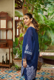 DC-2048 NAVY BLUE 2PCS  EMBROIDERED KURTA WITH TROUSER
