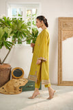 DC-2086 GREEN 2PCS  EMBROIDERED KURTA WITH TROUSER
