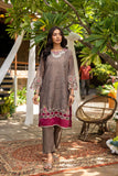 DC-2097 BROWN 2PCS  EMBROIDERED KURTA WITH TROUSER