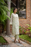 DC-2100 L-GREEN 2PCS  EMBROIDERED KURTA WITH TROUSER