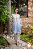 DC-2101 BLUE 2PCS  EMBROIDERED KURTA WITH TROUSER