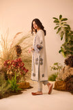 DC-2116 GREY KHADDAR 2PCS EMBROIDERED KURTA WITH TROUSER