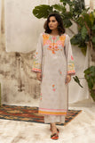 DC-2133 BEIGE LAWN 2PCS PRINTED KURTA WITH TROUSER