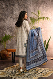 DD-0918 BLUE POLY WOOL SHAWL