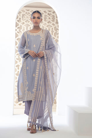 DA-1744 LIGHT PURPLE EMBROIDERED KURTA