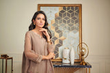 DA-1485 Brown EMBROIDERED KURTA
